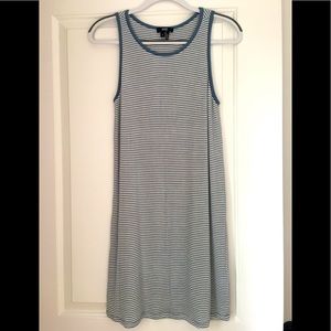 PAIGE light blue/white striped sleeveless tank dress. Size S